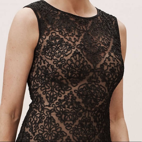 Tadashi Shoji x BHLDN Durand 8 Blace Lace Formal Midi Dress - Picture 3 of 10